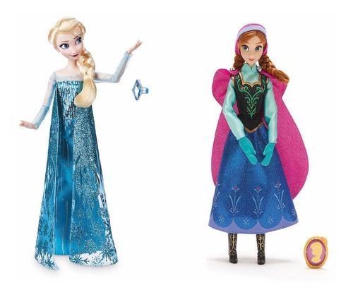 Combo Com 2 Bonecas Frozen Elsa E Anna Original Disney Store